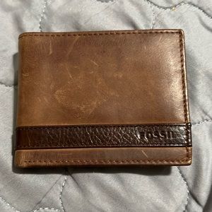 Fossil Quinn leather Flip Bifold Leather Wallet